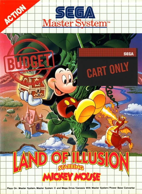Land of Illusion Starring Mickey Mouse - Cart Only - Budget - Sega Master System